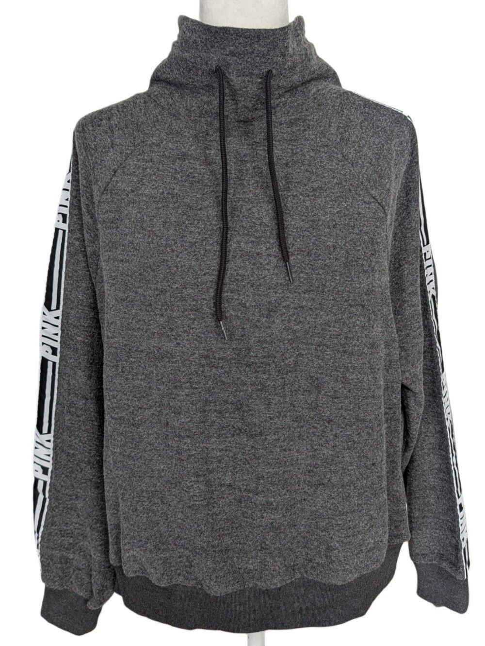 Victoria's Secret PINK Womens Grey Cowl Neck Pullover Sweatshirt NWT Size Small